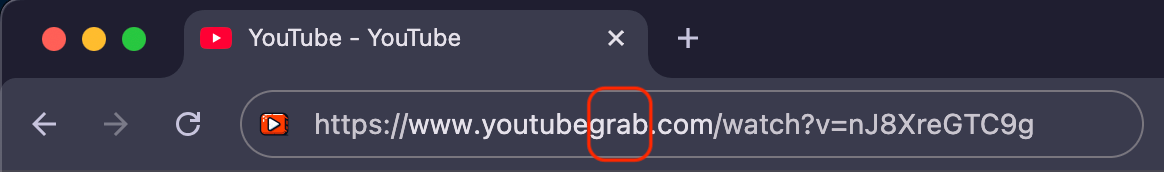 Insert grab into a YouTube URL